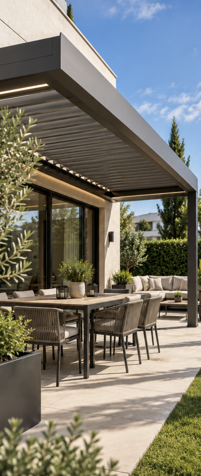 Pérgola bioclimática MarfilEspacios